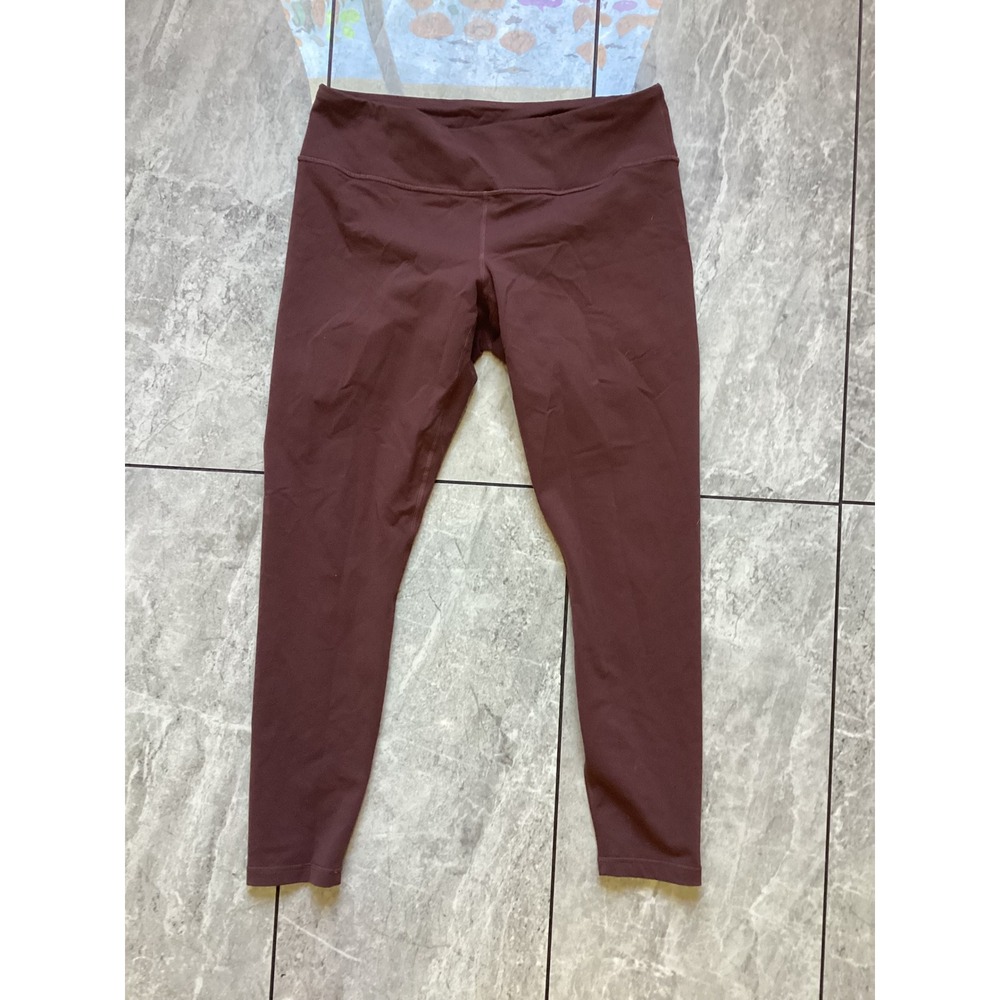 Prana Womens XL High Waisted Leggings Burgundy Plum Activewear Yoga Pants